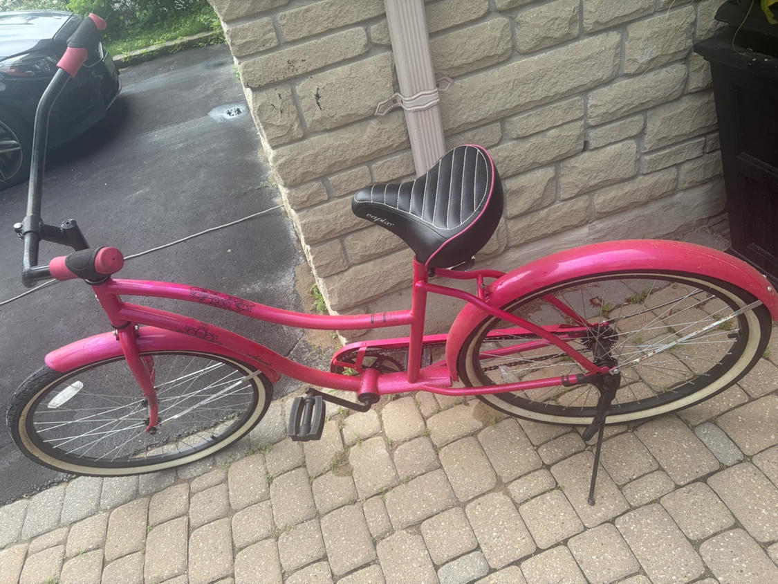 Pink Cruiser Bicycle with Basket - photo 2