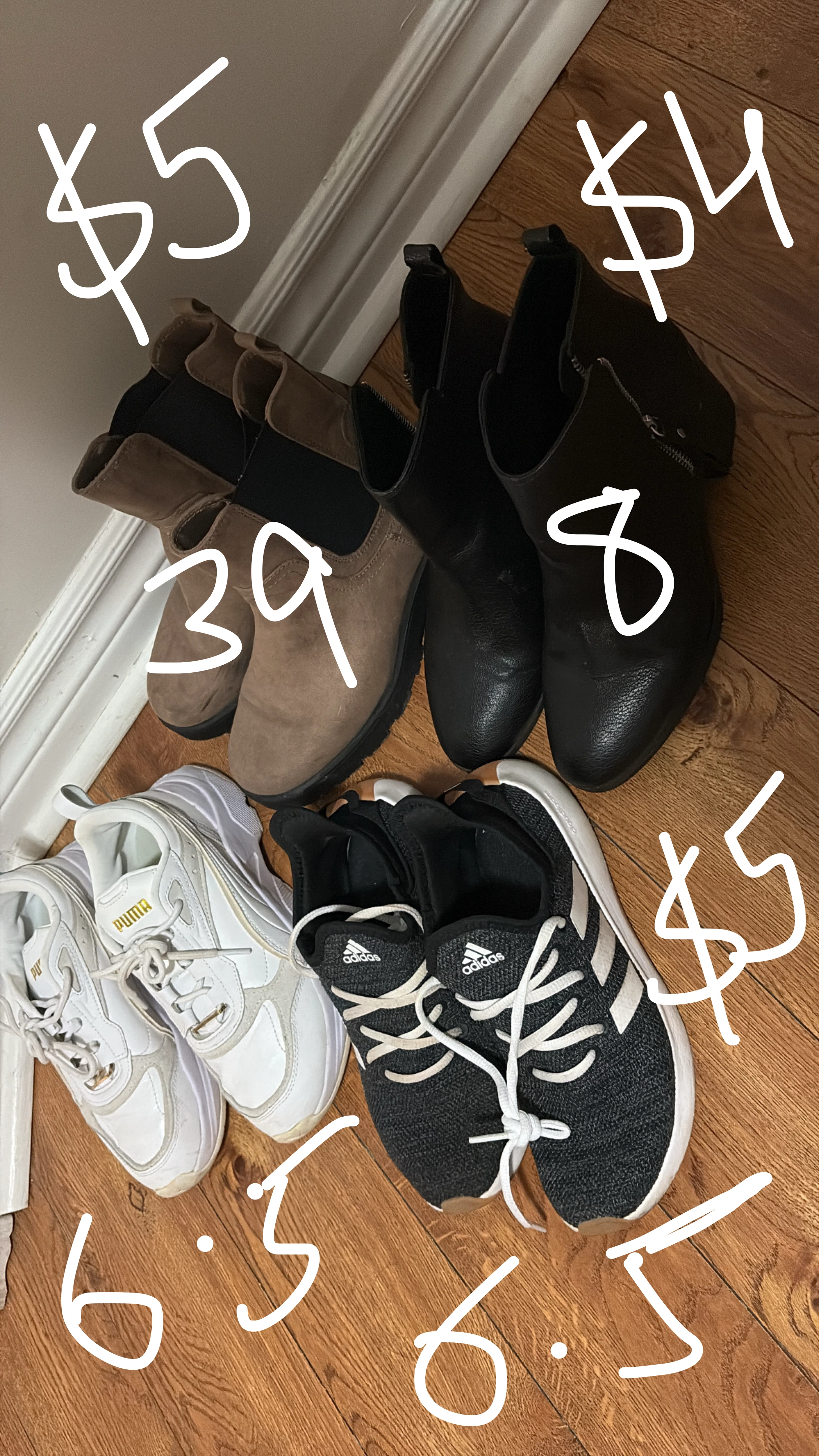 Assorted Women's Footwear - Puma, Adidas, and Boots - photo 3