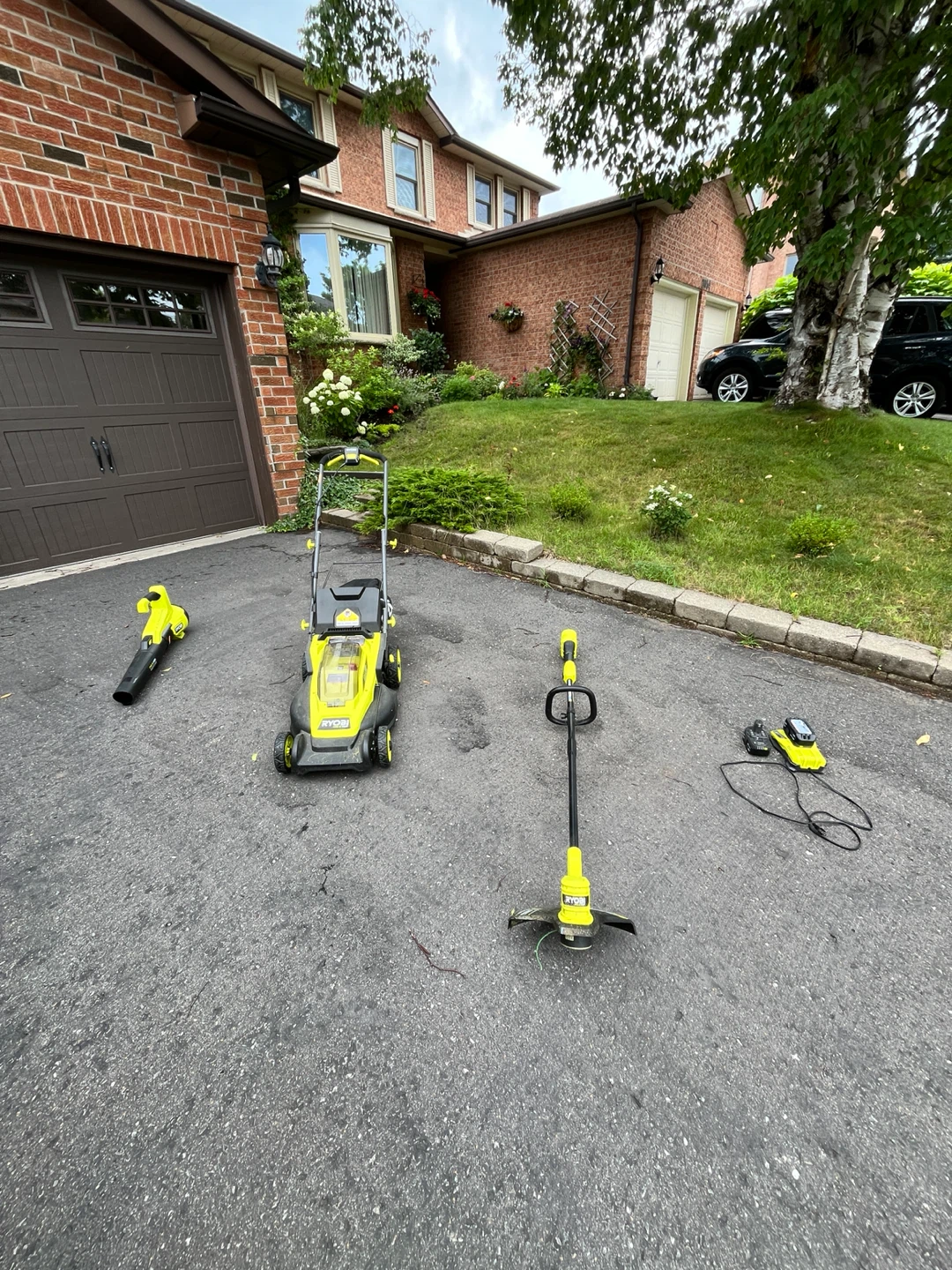 Ryobi lawncare trio