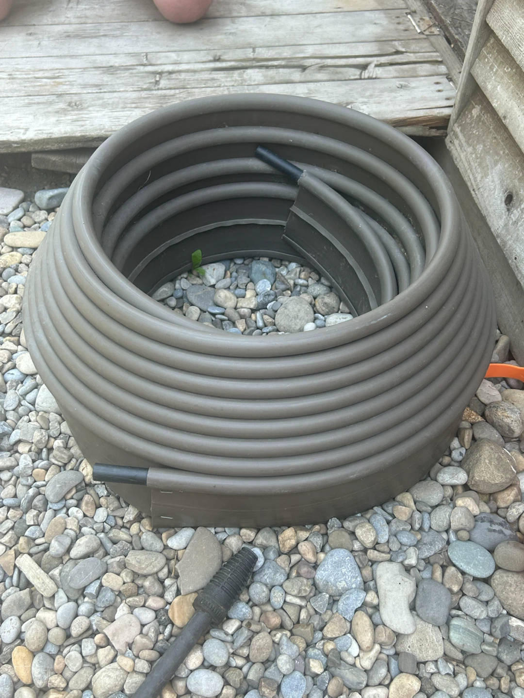 Coiled lawn edging new