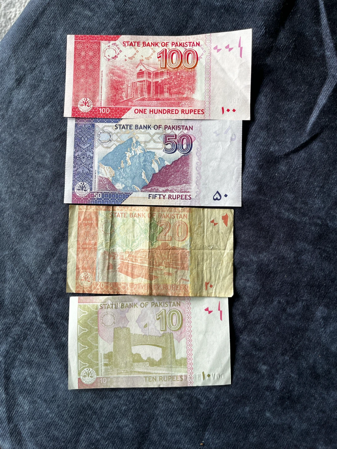 Pakistan Currency Banknotes - 10, 20, 50, 100 Rupees - photo 3