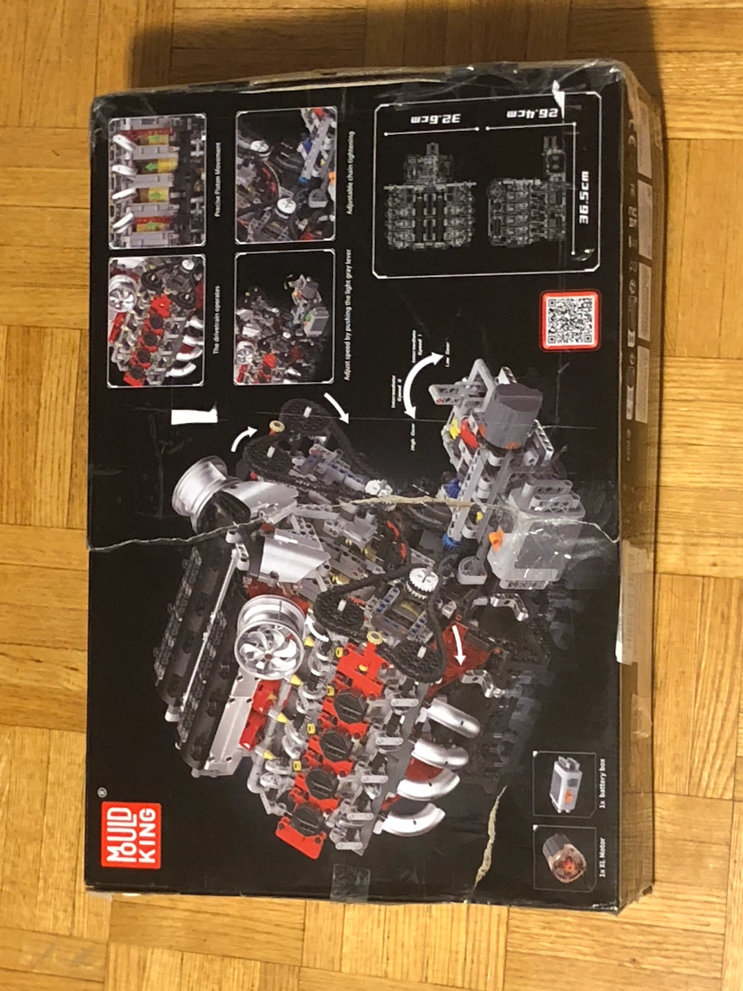 BUILDING KING F40 Supercar V8 Engine Model Kit - photo 2