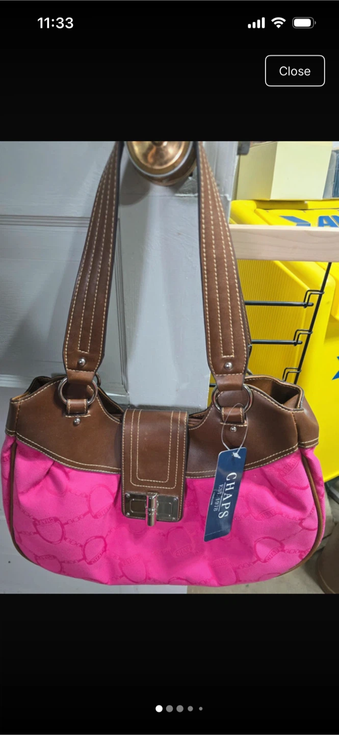 Chaps Pink & Brown Shoulder Bag - photo 2