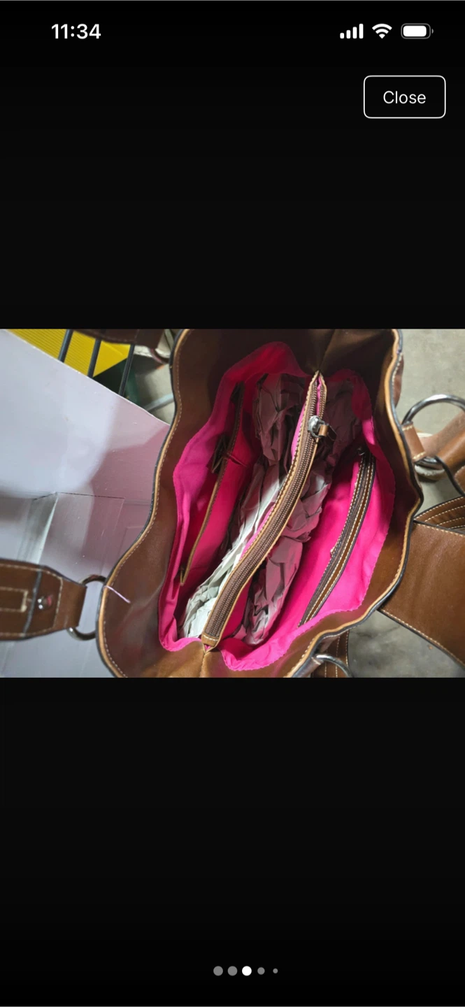 Chaps Pink & Brown Shoulder Bag - photo 3