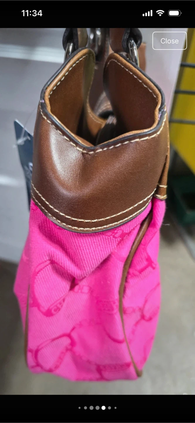 Chaps Pink & Brown Shoulder Bag - photo 4