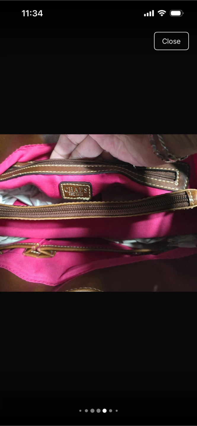 Chaps Pink & Brown Shoulder Bag - photo 5
