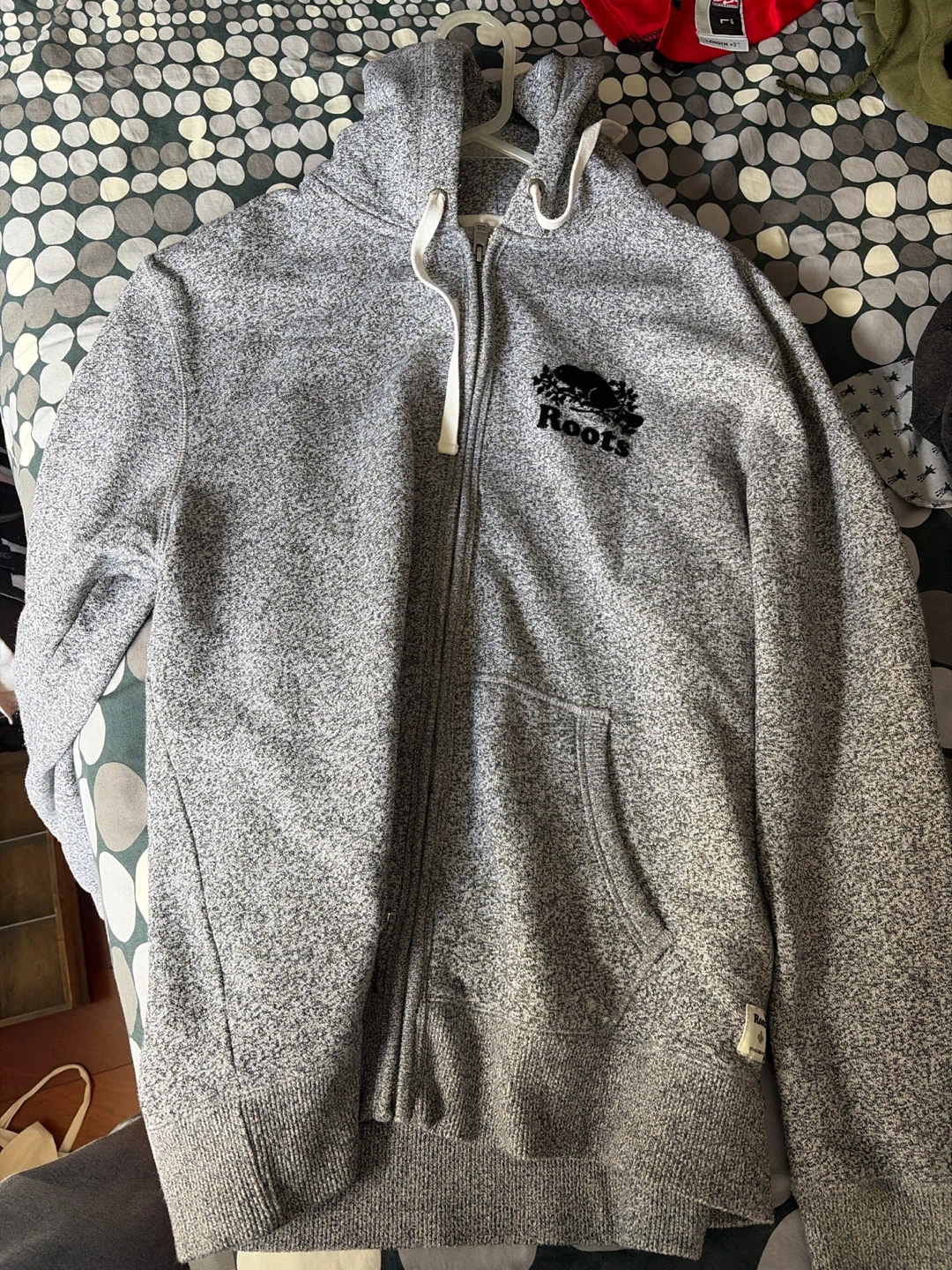 Roots Grey Zip-Up Hoodie