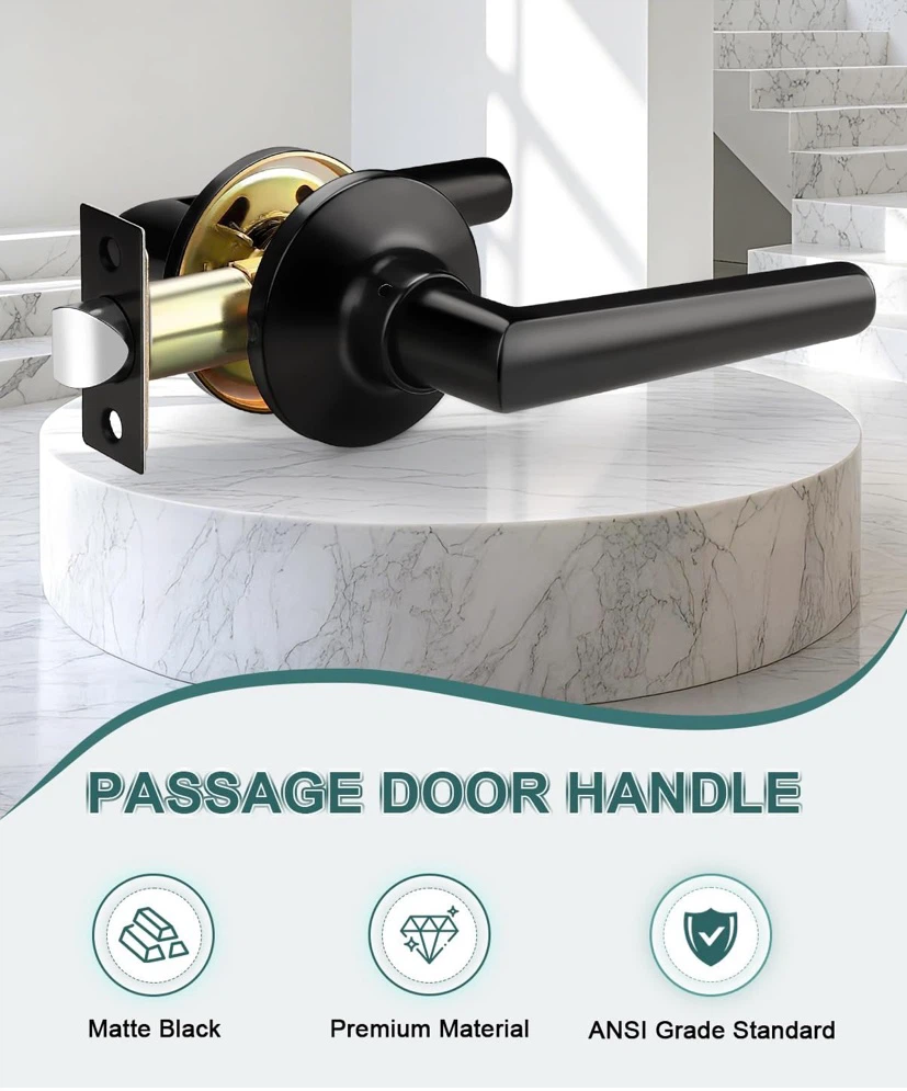 New GOBEKOR 6 Pack Interior Door Handles Black - photo 2