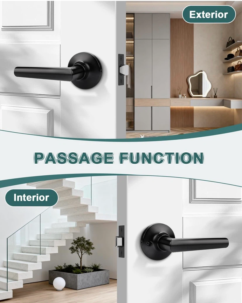 New GOBEKOR 6 Pack Interior Door Handles Black - photo 3