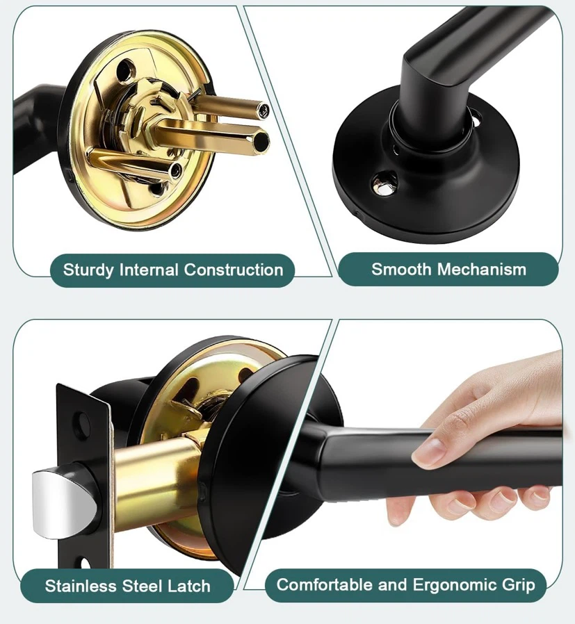 New GOBEKOR 6 Pack Interior Door Handles Black - photo 4