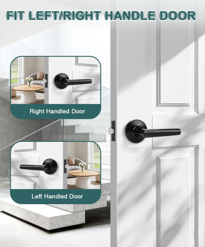 New GOBEKOR 6 Pack Interior Door Handles Black - photo 5