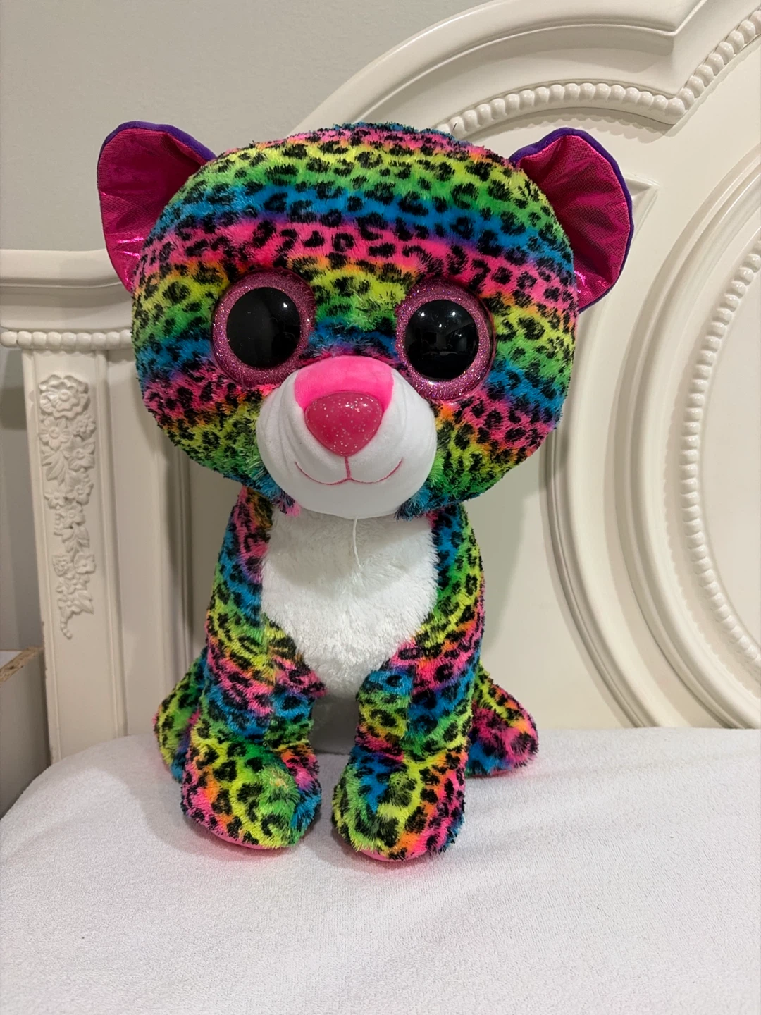 16” Ty Beanie Boos Rainbow Leopard Plush Toy