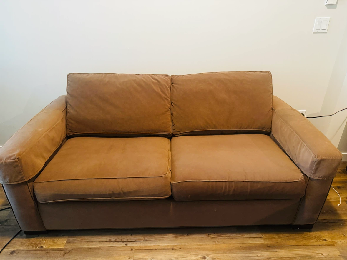 Ethan Allen Sofa - Brown Fabric