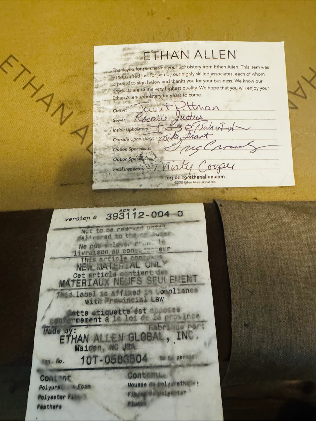 Ethan Allen Sofa - Brown Fabric - photo 5