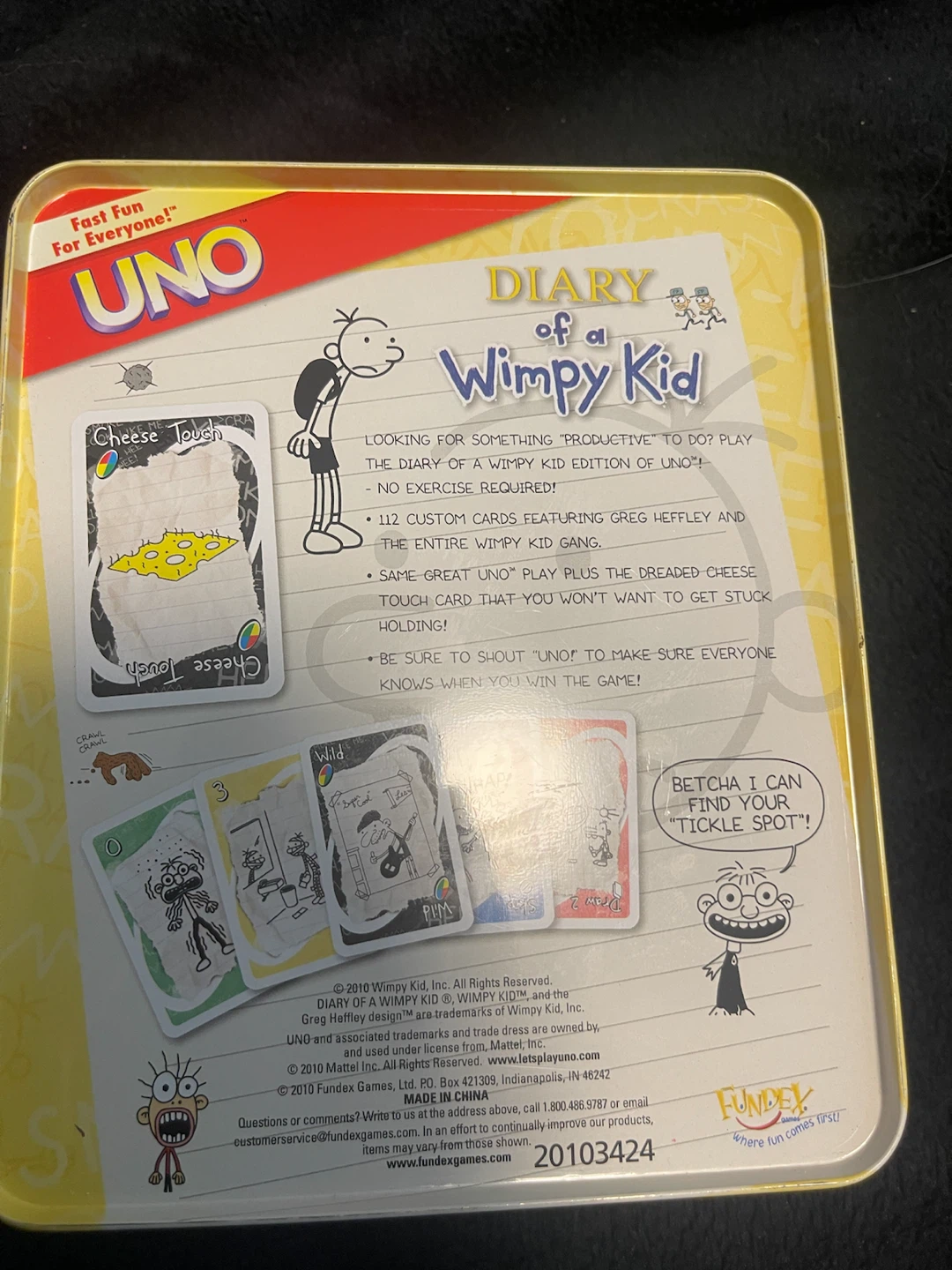 UNO Diary of a Wimpy Kid Card Game Tin - photo 2