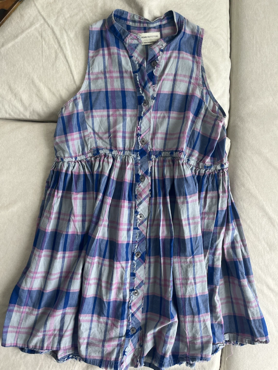 Urban Outfitters Plaid Mini Sleeveless Dress XS