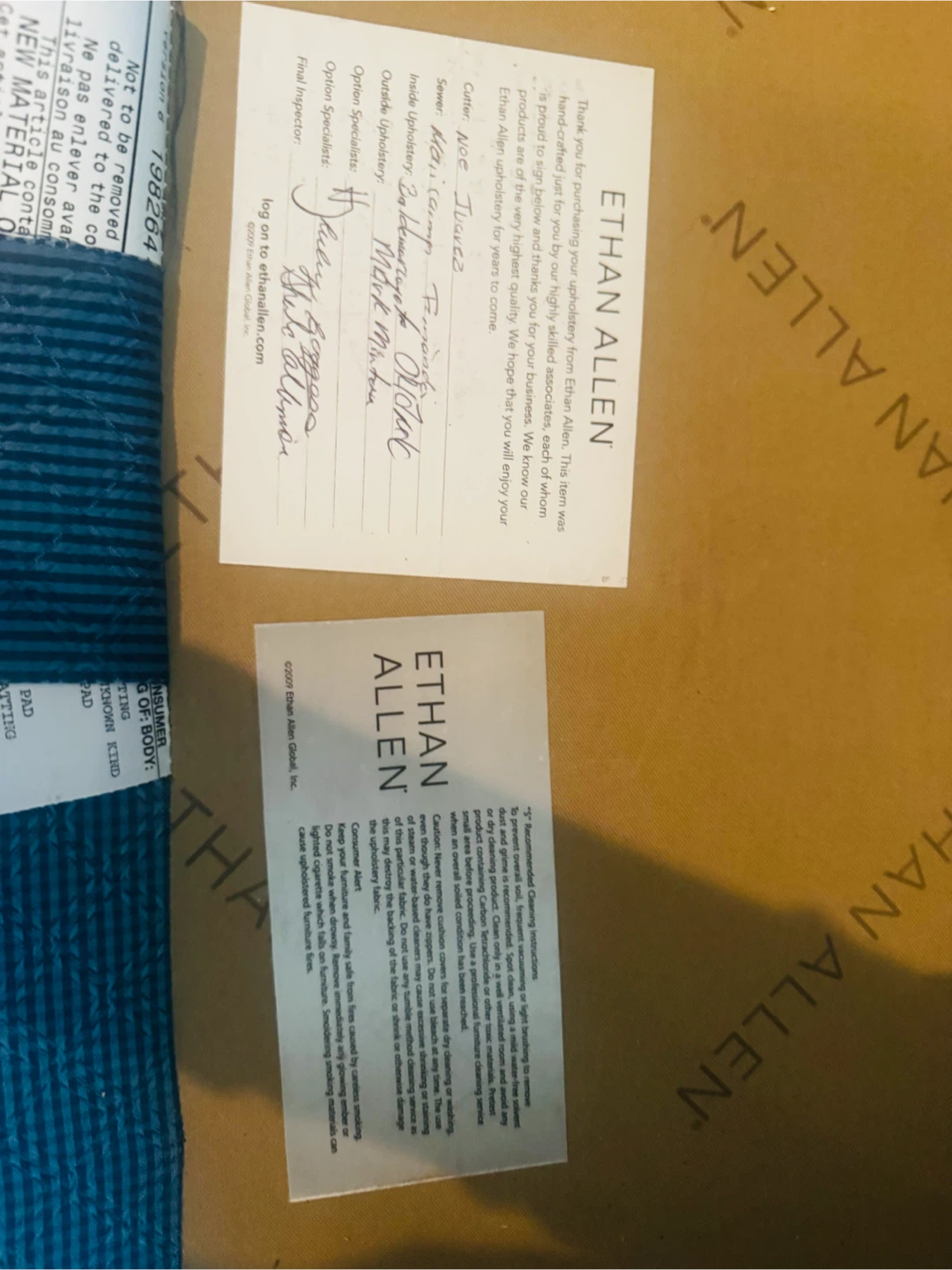 Ethan Allen Blue Swivel Armchairs - photo 3