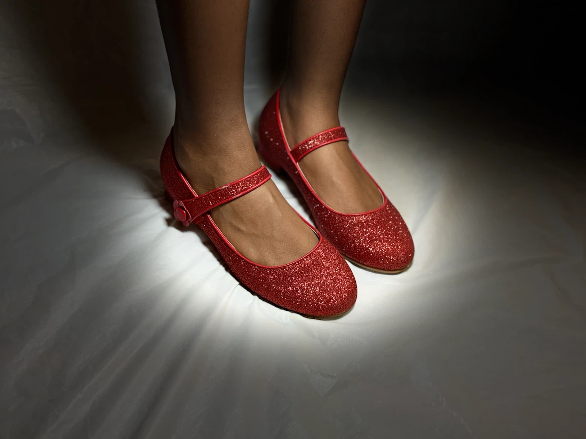 Girls' Red Glitter Mary Jane Shoes Size 35 - photo 3