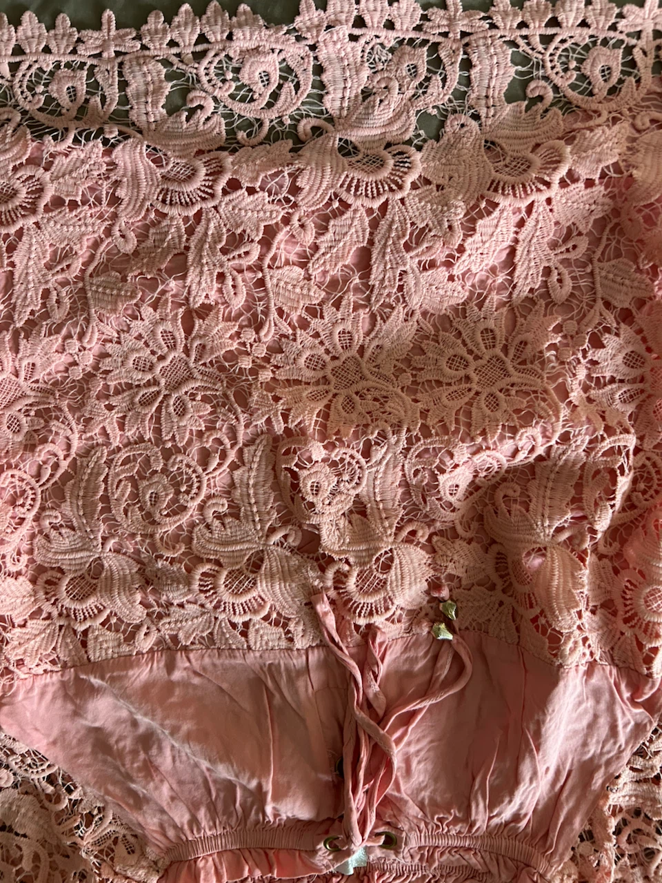 Pink Lace Off-the-Shoulder Top - photo 4