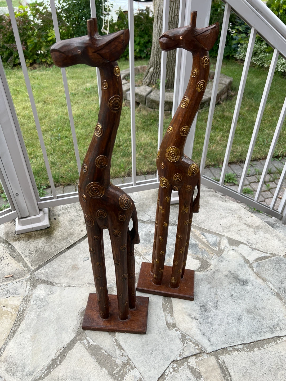Wooden Giraffe Decor Set