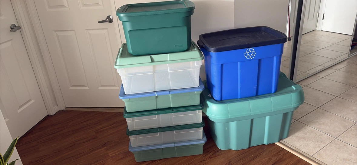 Assorted Storage Bins / all for $30