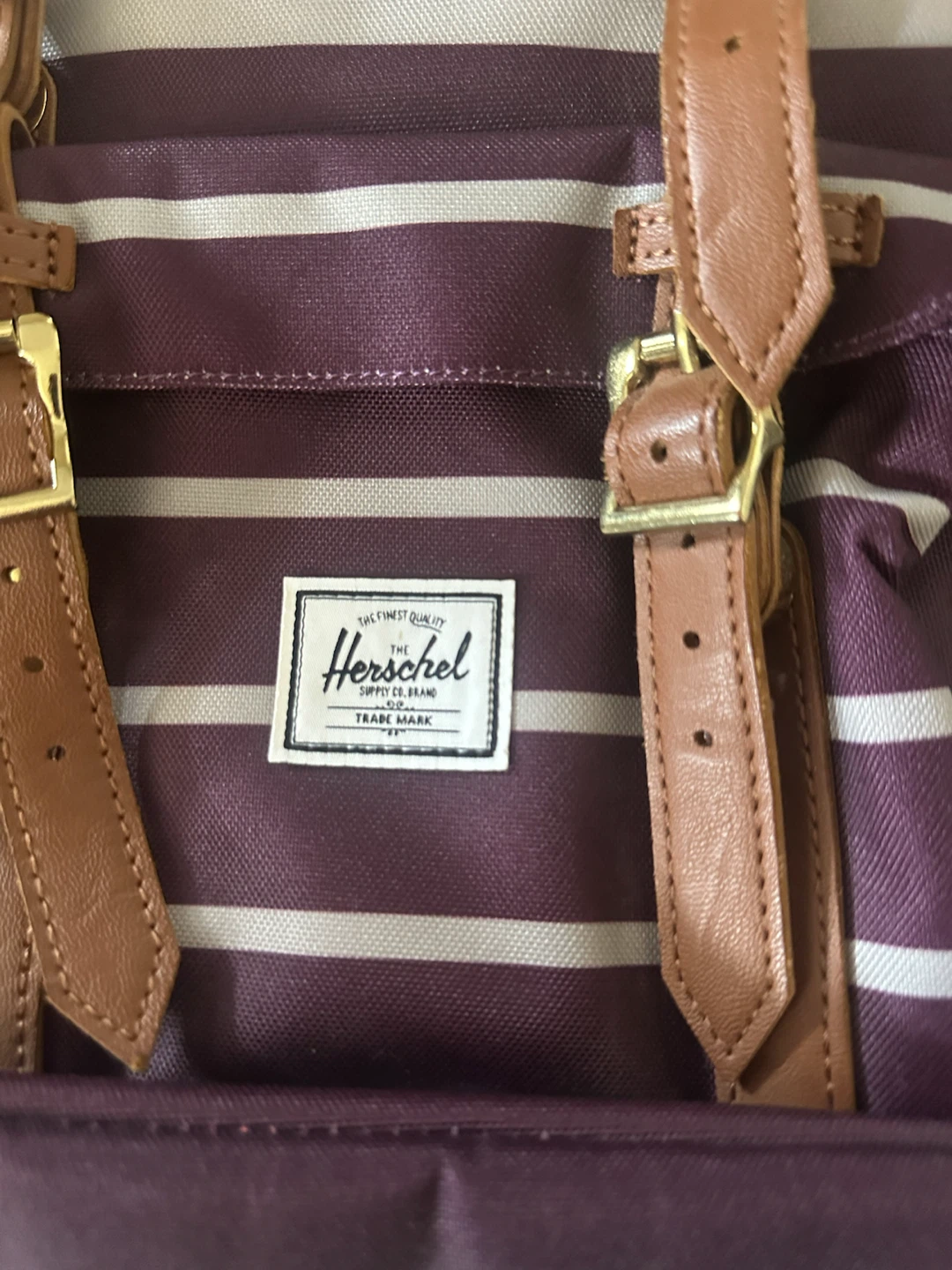 Herschel Backpack - Purple and Grey Stripes - photo 2