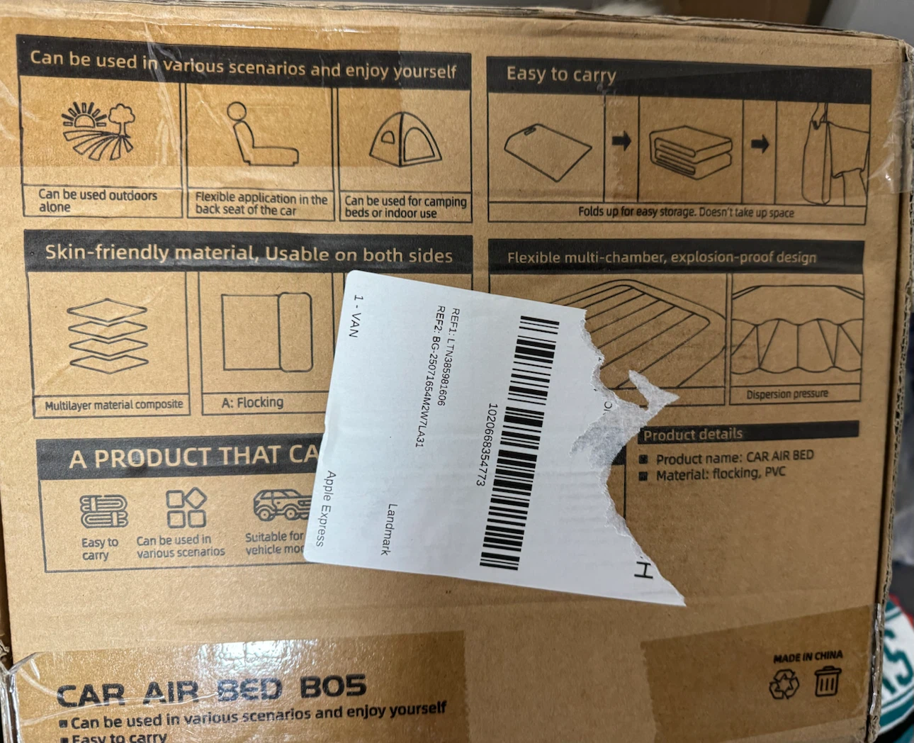 Car Air Bed BO5 - Gray, Crown Headboard Style - photo 2