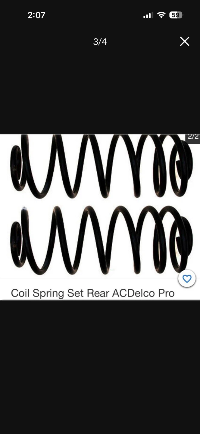 ACDelco Pro Coil Spring Set Rear 45H1158 - photo 2