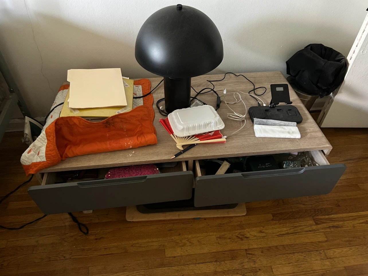 Modern Nightstand with Drawers - photo 2