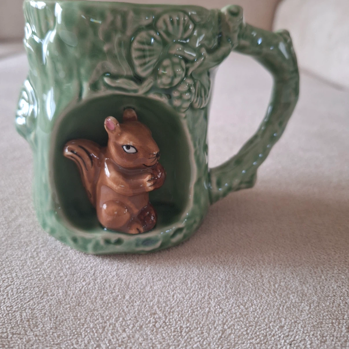 Abbott Green Ceramic Squirrel Mug