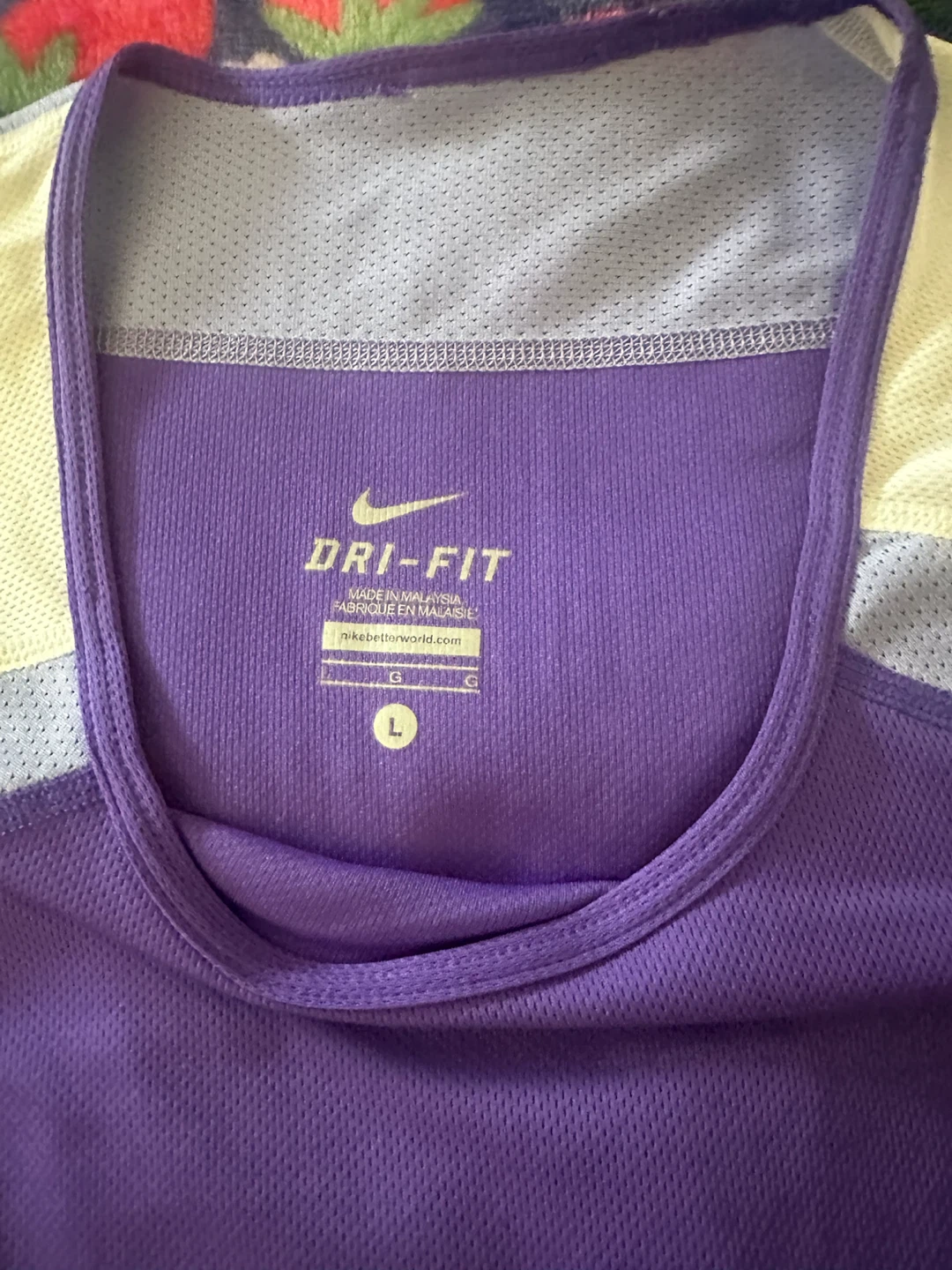 Nike Dri-Fit T Shirt Purple/Cream - - photo 2