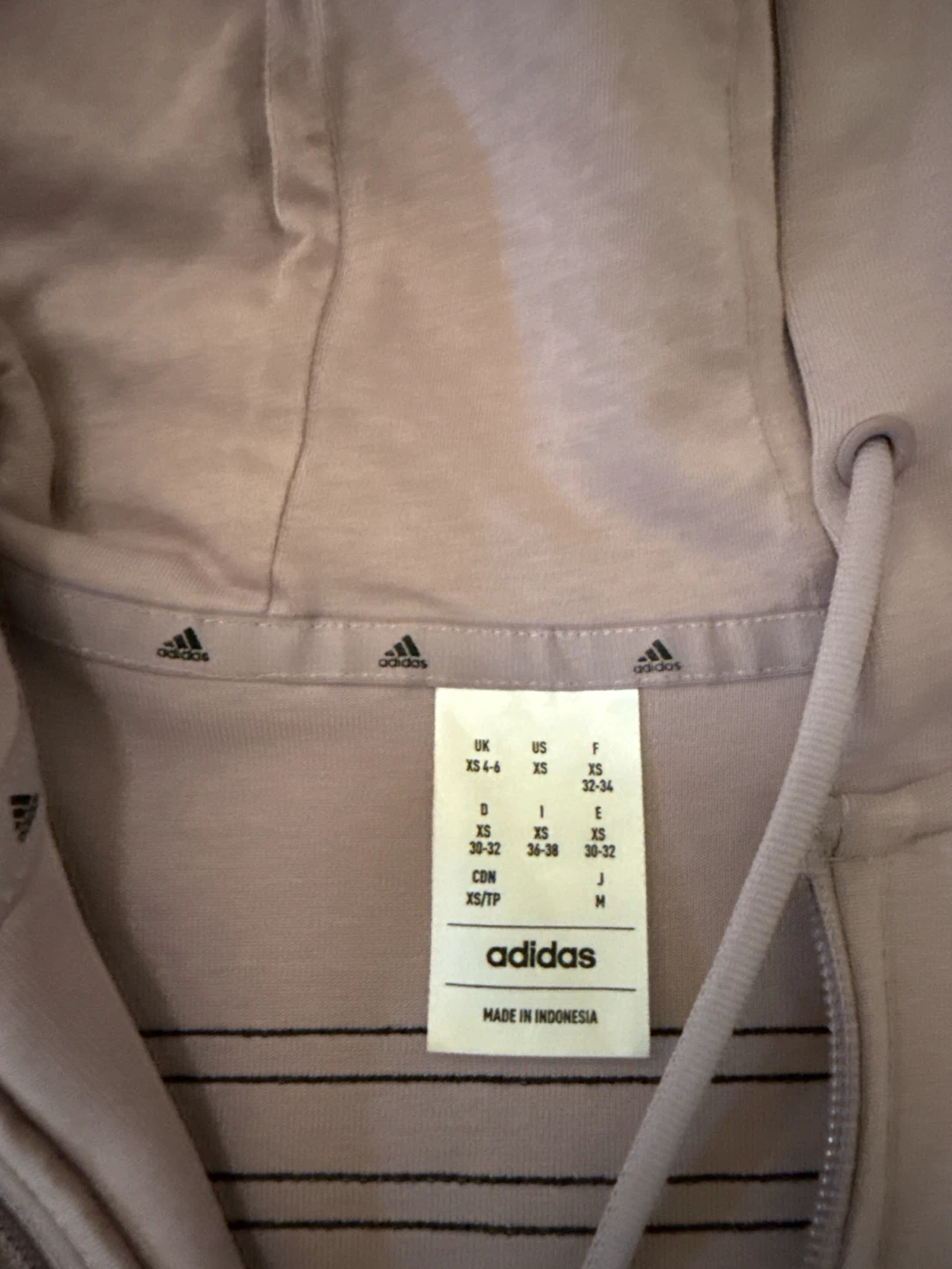 Adidas Full Zip Hoodie - Lavender - XS - photo 2