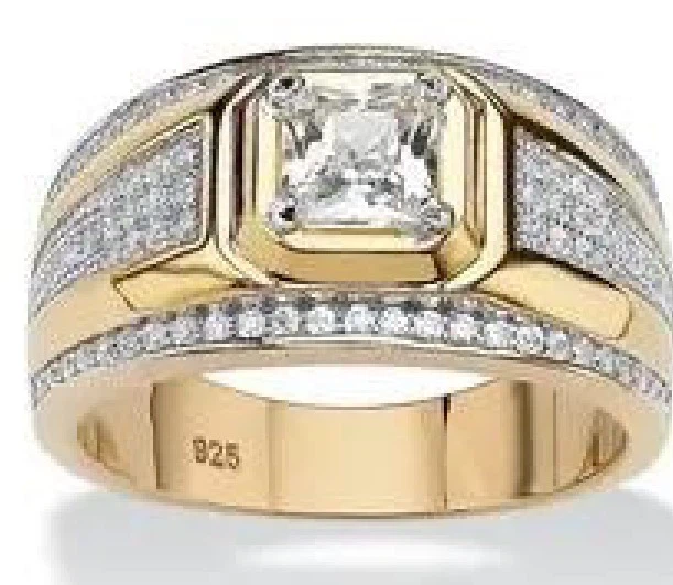 Men's "925" Diamond Accent Ring
