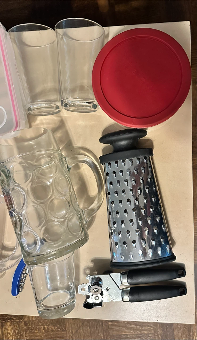Kitchen Utensils Bundle - Grater, Can Opener, Glasses & More - photo 2