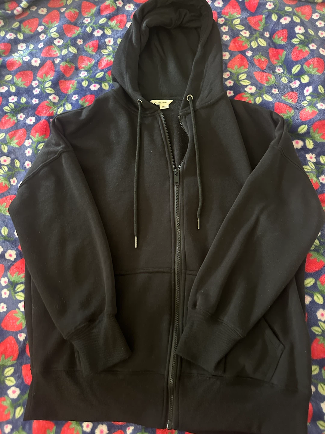 Aeropostale Black Zip-Up Hoodie