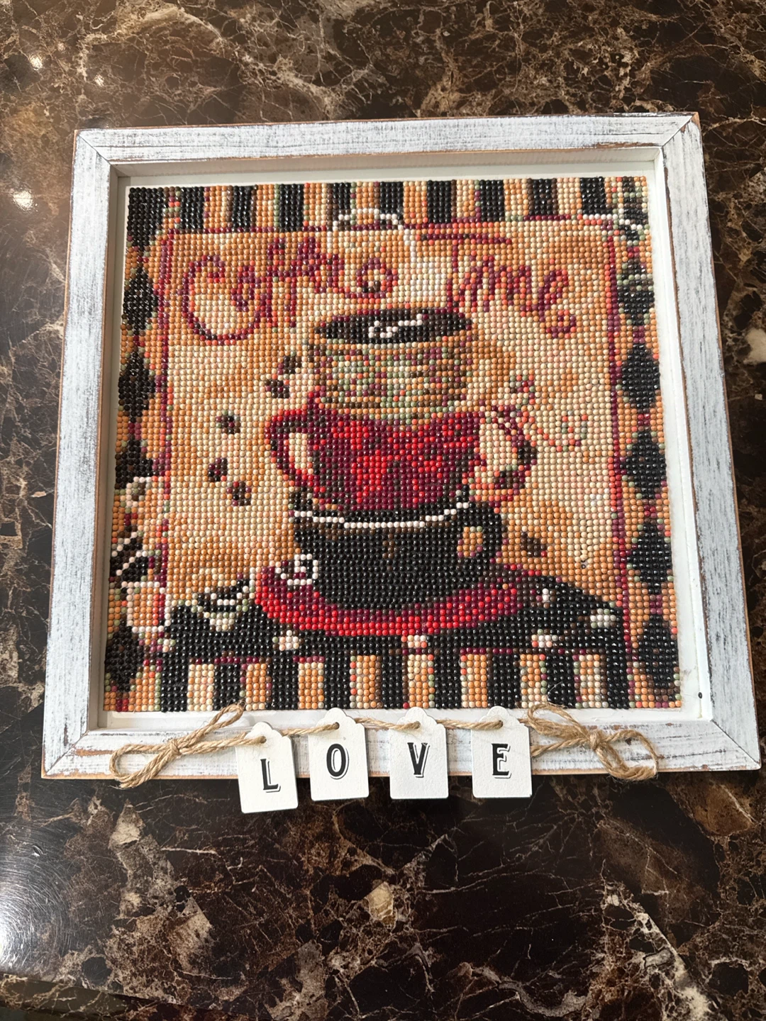 Coffee Time Diamond Art Framed Picture - photo 3