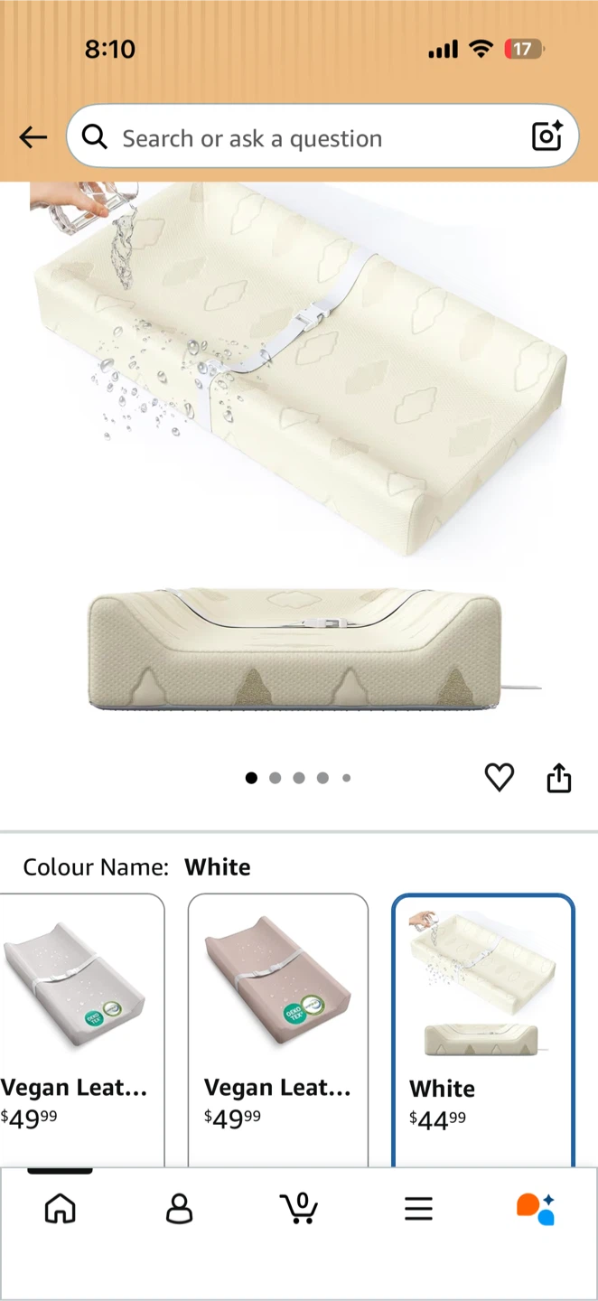 Summer Infant Contoured Changing Pad - White Cloud Pattern