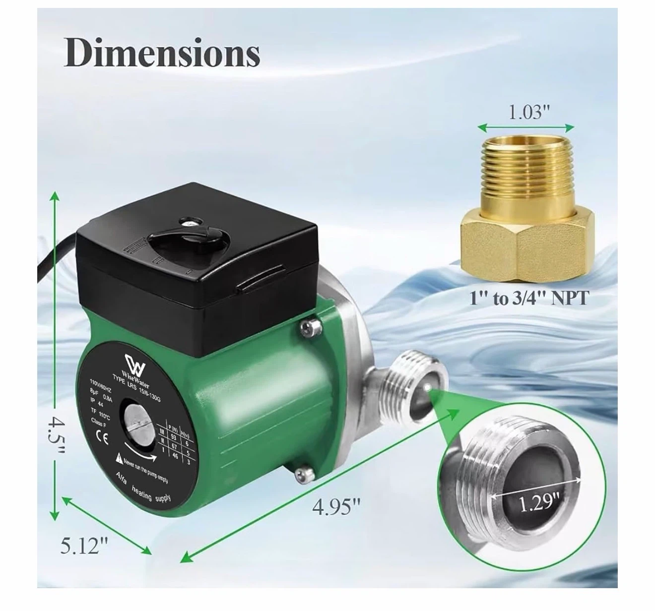 WiseWater 3-Speed Recirculating Pump - photo 2
