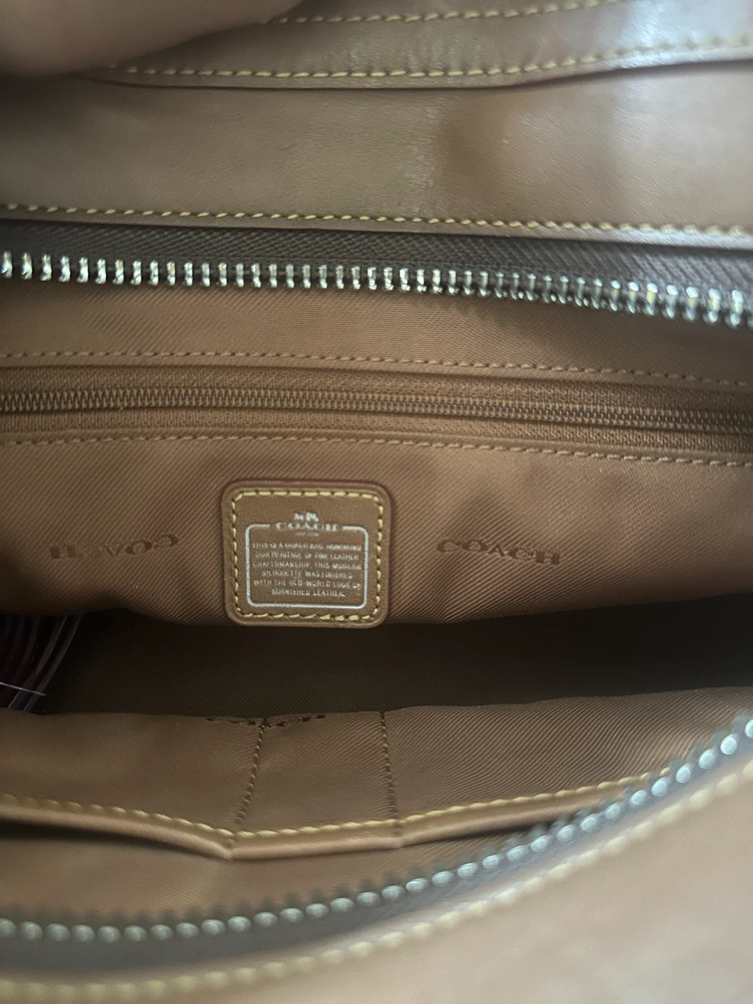 Coach Brown Leather Tote Bag with Strap - photo 2