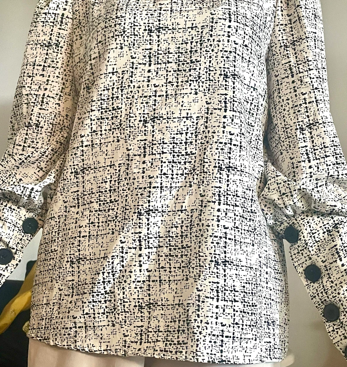 Women's Printed Button-Up Blouse