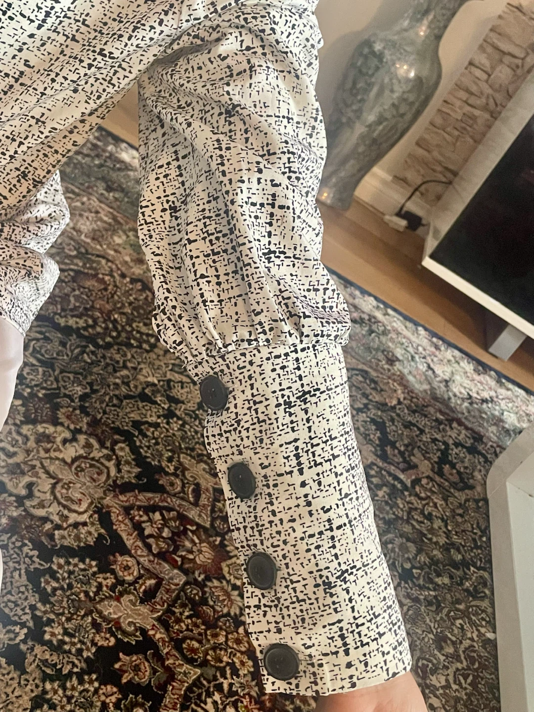 Women's Printed Button-Up Blouse - photo 3