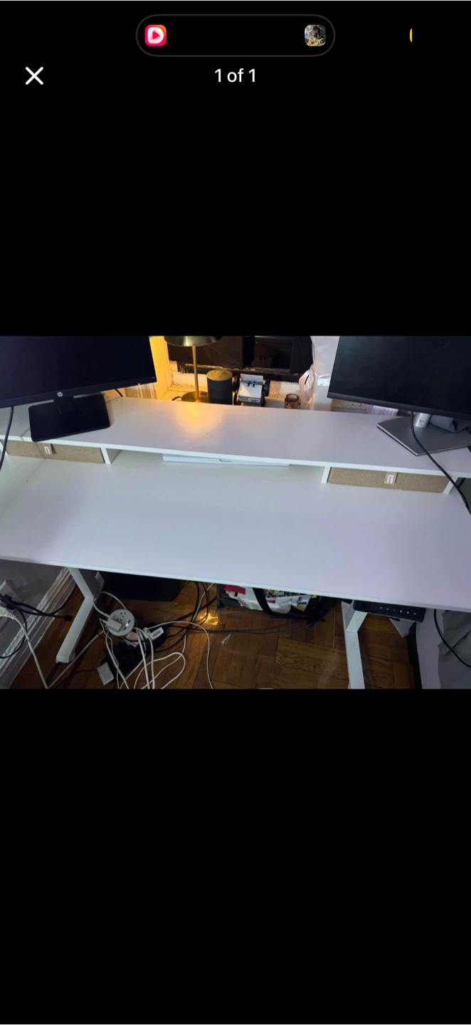 FEZIBO 55 Inch Electric Standing Desk - White - photo 2