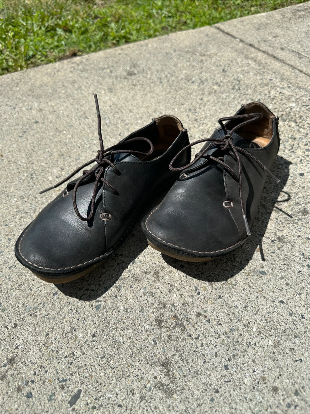 Clarks Artisan Black Leather Lace-Up Shoes - photo 5