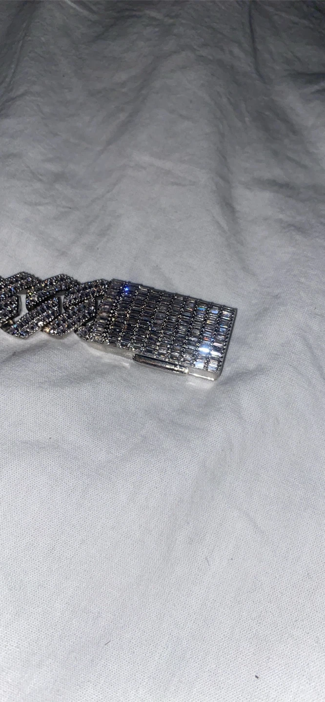 7 inch iced out Cuban chain bracelet 20mm with vvs cz diamonds - photo 2