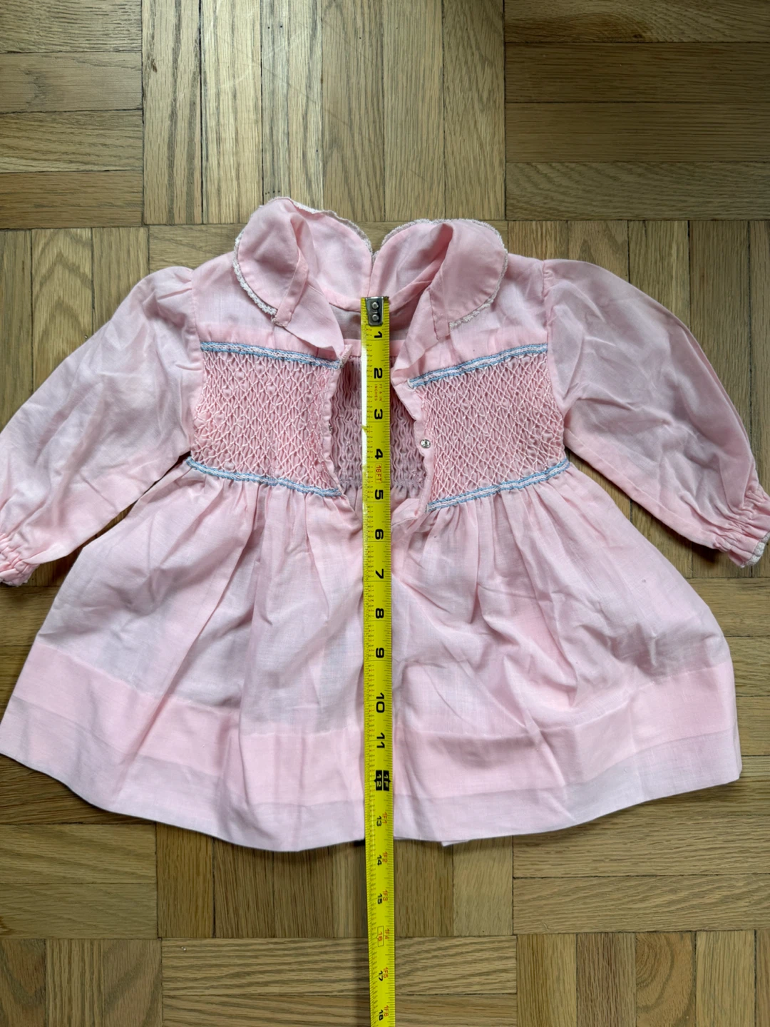 Brand New Pink Baby Smocked Dress with Peter Pan Collar - photo 3