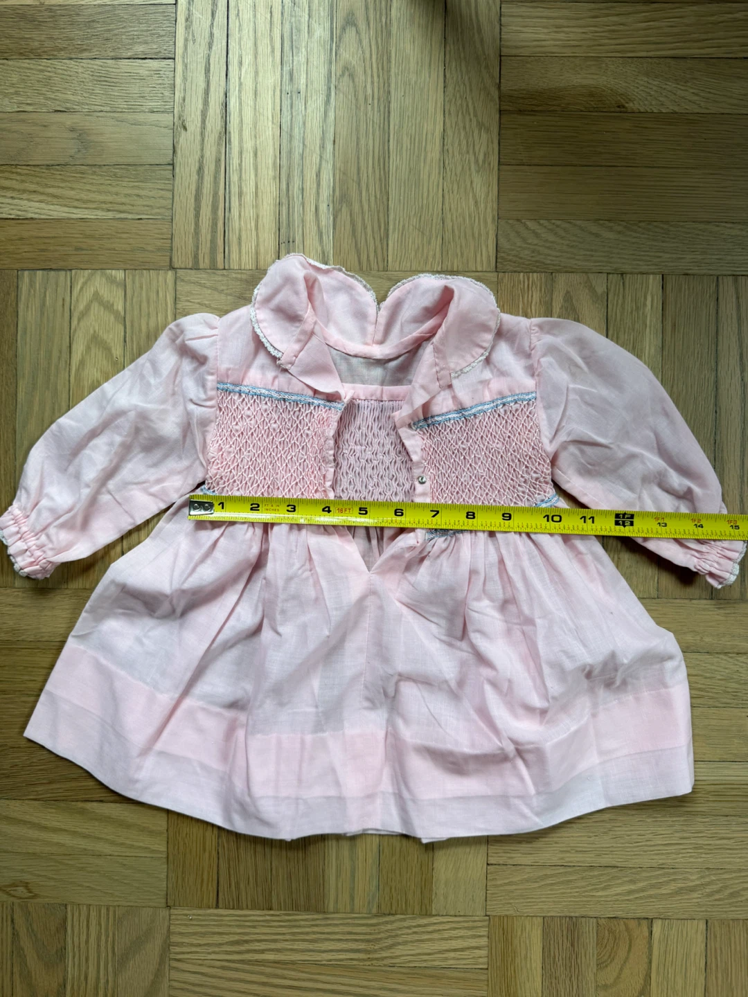 Brand New Pink Baby Smocked Dress with Peter Pan Collar - photo 4