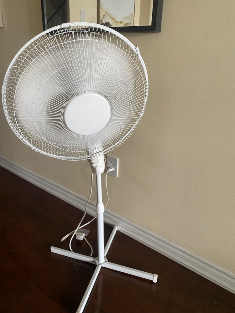 White Pedestal Fan - photo 3