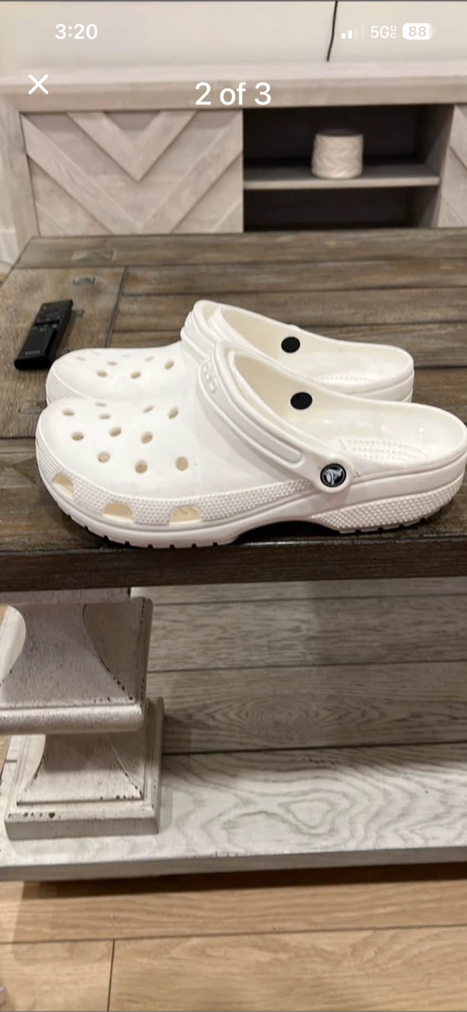 White Crocs Clogs Size 10 M / 12 W - photo 2