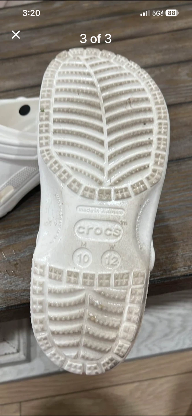 White Crocs Clogs Size 10 M / 12 W - photo 3