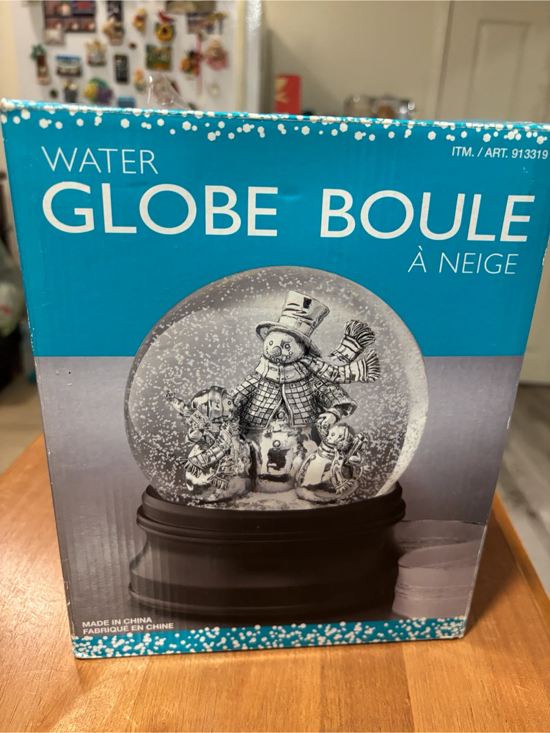 Water Snow Globe with Snowmen